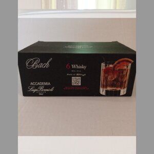 6 ITALIAN WHISKY (Whiskey) GLASSES
